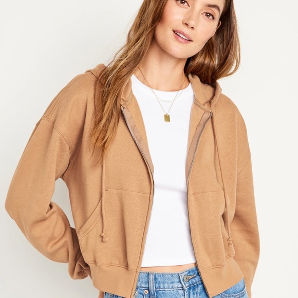 NWT OLD NAVY Fleece Full-Zip Hoodie Color: Candy Graham - Picture 2 of 7